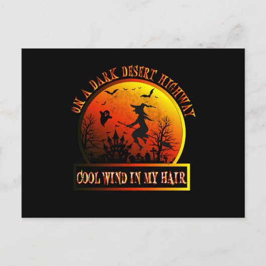 Wekker zingerammen op een donkere woestijn briefkaart (Voorkant)