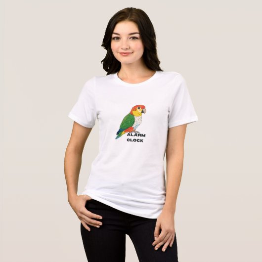 Wekker Zon Conure – Luid Papegaai Ontwerp Tri-Blend Shirt (Voorkant volledig)