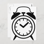 wekkerpictogram briefkaart (Voorkant / Achterkant)