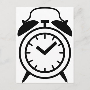 wekkerpictogram briefkaart