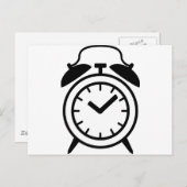 wekkerpictogram briefkaart (Voorkant / Achterkant)