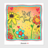 Wel met mijn Soul  Inspirivity Floral Yellow Sticker (Vel)