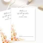 Wel wensen en advies Kaart Peach, Cream Floral