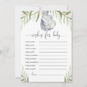 Wel wensen voor baby geslachtsneutrale olifantenka kaart (Voorkant)