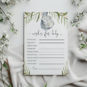 Wel wensen voor baby geslachtsneutrale olifantenka kaart