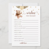 Wel wensen voor het Baby shower Teddy Bear Kaart (Voorkant)