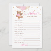 Wel wensen voor het Baby shower Teddybeer Kaart (Voorkant)