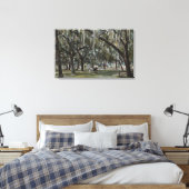 Welaka, FL - Uitzicht van Welaka Park & Mossy Tree Canvas Afdruk (Insitu (Slaapkamer))
