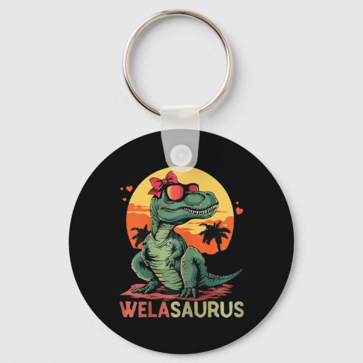 Welasaurus Dino Dinosaur Wela-saurus T-rex Moeder Sleutelhanger (Voorkant)