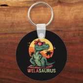 Welasaurus Dino Dinosaur Wela-saurus T-rex Moeder Sleutelhanger (Voorkant)