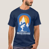 Welch Village Ski Sunset Retro T-shirt (Voorkant)