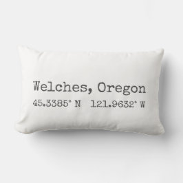 Welches, Oregon Kaart Coördinaten Lenden Kussen