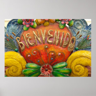 Welcom-teken in het Spaans, Mexico Poster
