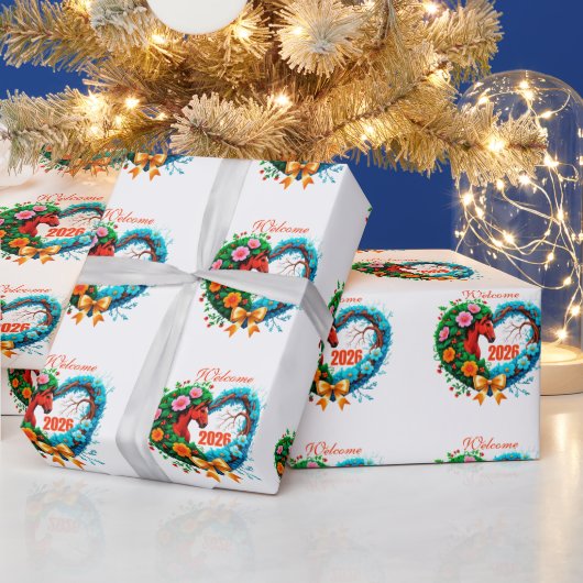 Welcome 2026 cadeaupapier (Feestdagen)