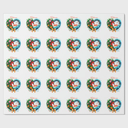 Welcome 2026 cadeaupapier (Vlak)