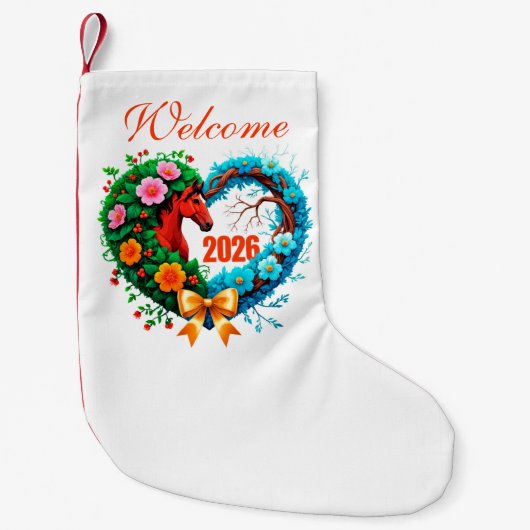 Welcome 2026 kleine kerstsok (Voorkant)
