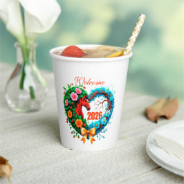 Welcome 2026 papieren bekers