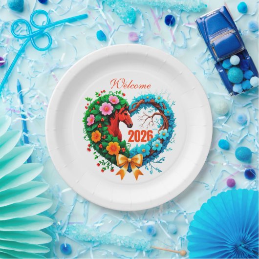 Welcome 2026 papieren bordje (Feest)