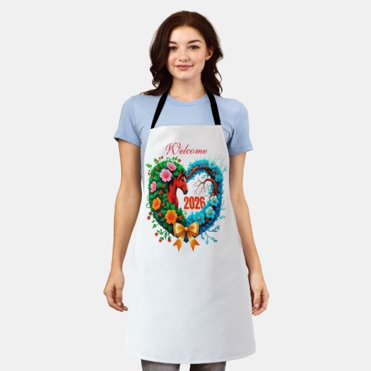 Welcome 2026 schort (Gedragen)