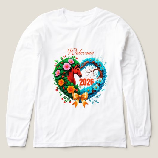 Welcome 2026 Tri-Blend shirt (Voorkant)