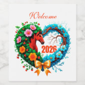 Welcome 2026 wijn etiket (Enkel label)