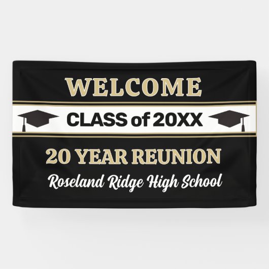 Welcome 20 yr Class Reunion Banner (Horizontaal)