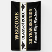 Welcome 20 yr Class Reunion Banner (Verticaal)