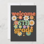 welcome 6th grade, first day of school, welcome kaart (Voorkant)