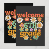 welcome 6th grade, first day of school, welcome kaart (Voorkant / Achterkant)
