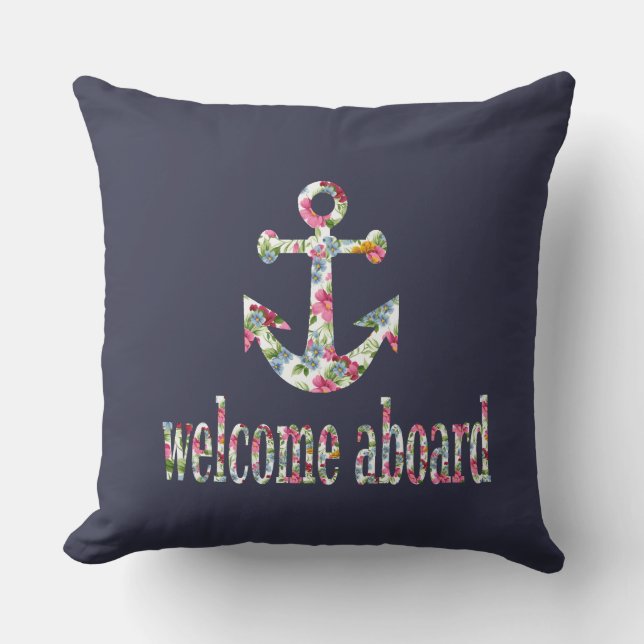 welcome aboard kussen (Voorkant)