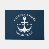 Welcome Aboard Nautica Blue Deurmat (Voorkant)