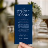 "Welcome and Thanks" Classy Reception Guest Card Programmakaart