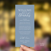 "Welcome and Thanks" Elegant Reception Guest Card Programmakaart