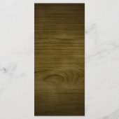 "Welcome and Thanks" Rustic Reception Guest Card Programmakaart (Achterkant)