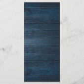 "Welcome and Thanks" Rustic Reception Guest Card Programmakaart (Achterkant)