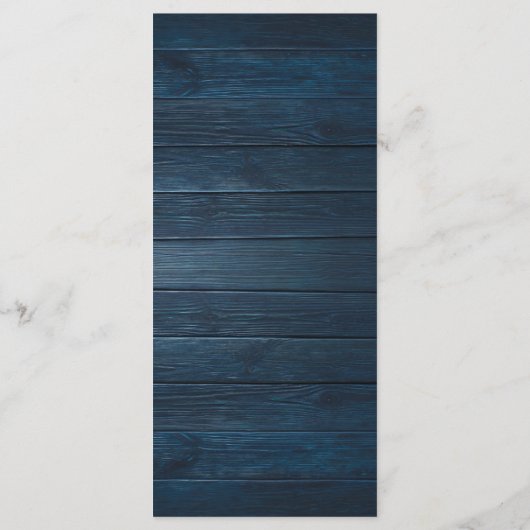 "Welcome and Thanks" Rustic Reception Guest Card Programmakaart (Achterkant)