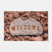 WELCOME Arizona Southwest Lava Rock Stepping Stone Deurmat (Voorkant)
