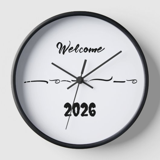 welcome art clock (Voorkant)