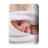 Welcome Baby Birth Photo Announding Magnet Magneet (Verticaal)