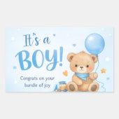 Welcome Baby Boy – A Bundle of Joy Sticker (Voorkant)