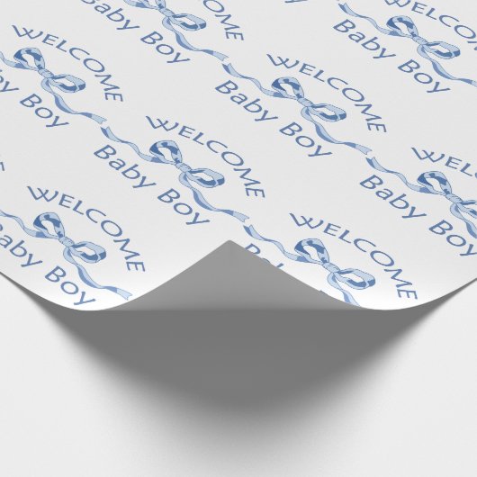 WELCOME BABY BOY CADEAUPAPIER (Hoek)