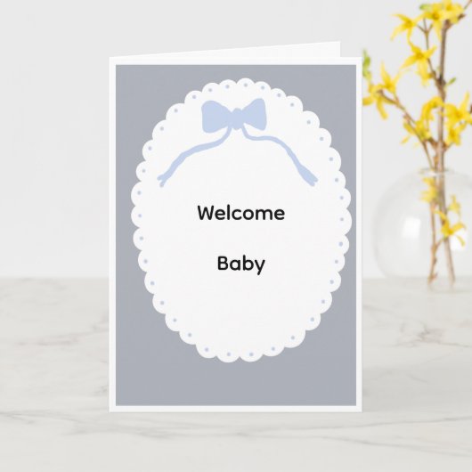 Welcome baby card kaart (Gele Bloem)