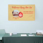 WELCOME Baby Foto Banner Red Egg and Ginger Party (Beurs)