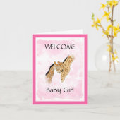 WELCOME Baby Girl Kaart (Gele Bloem)