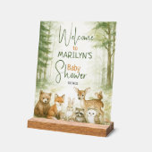 Welcome Baby Shower Baby Animals Acryl Bord (Hoek)