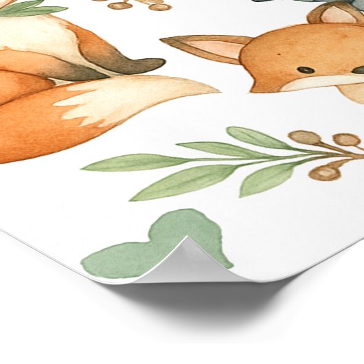 Welcome Baby Shower Baby Animals Poster (Hoek)