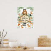 Welcome Baby Shower Baby Animals Poster (Keuken)