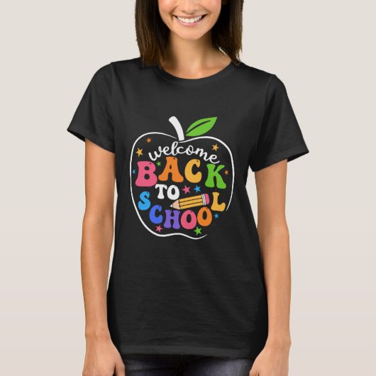 Welcome Back I'm Glad You're Here Back To School T T-shirt (Voorkant)