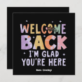Welcome Back I'm Glad You're Here First Day School Kaart (Voorkant / Achterkant)