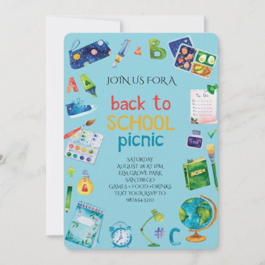 Welcome Back School Picnic Kaart (Voorkant)